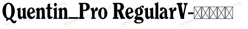 Quentin_Pro RegularV字体转换